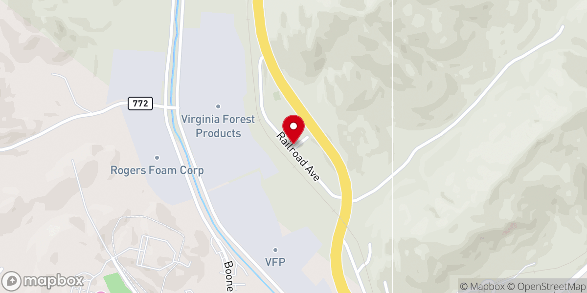 Map showing location of Duffield Baptist Church