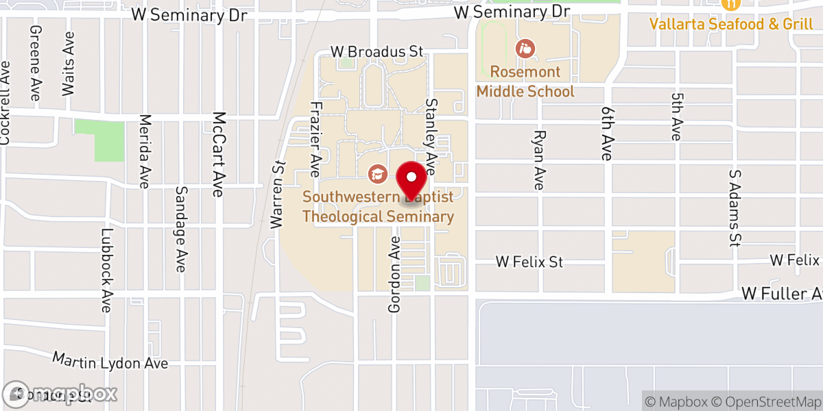 Map showing location of MacGorman Chapel and Performing Arts Center