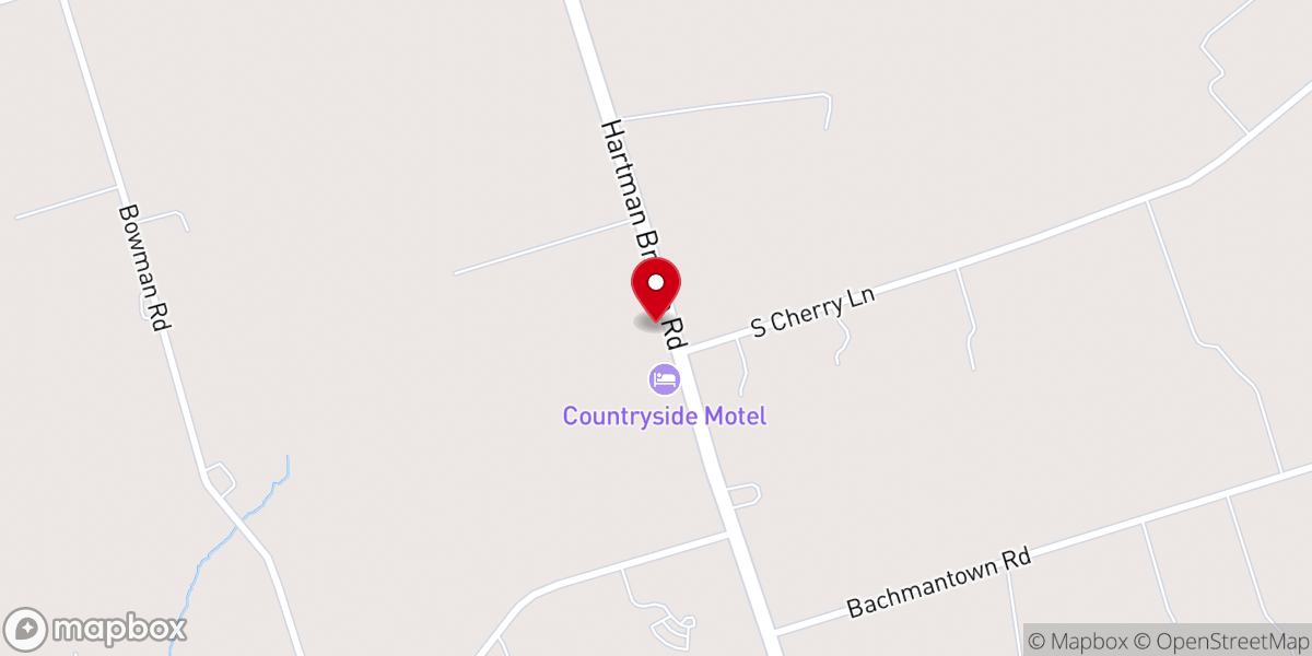 Map showing location of Strasburg Baptist