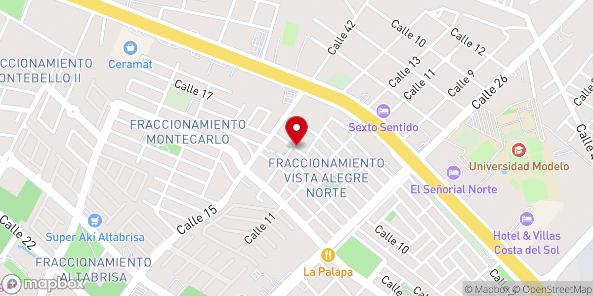 Map showing location of Comunidad Más Alto