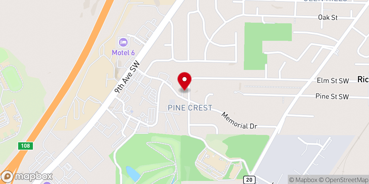 Map showing location of Woodland Hills Church of God