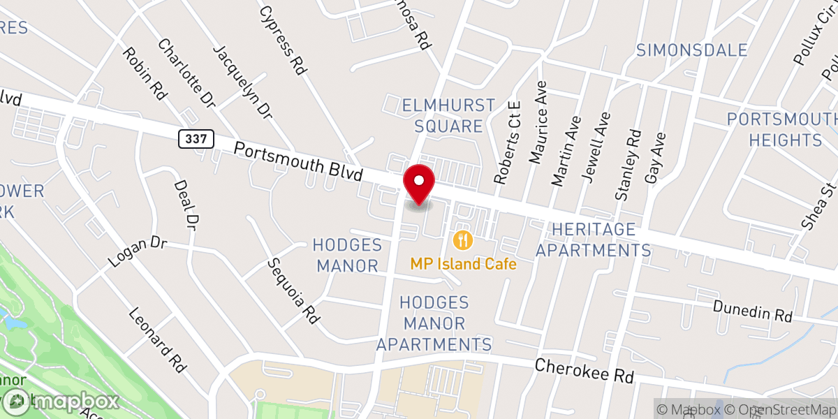 Map showing location of Saint Andrews United Methodist Church