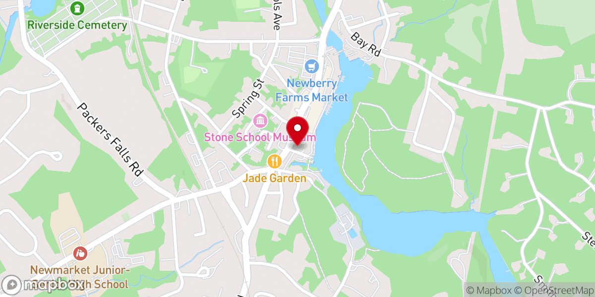 Map showing location of Newmarket Community Church