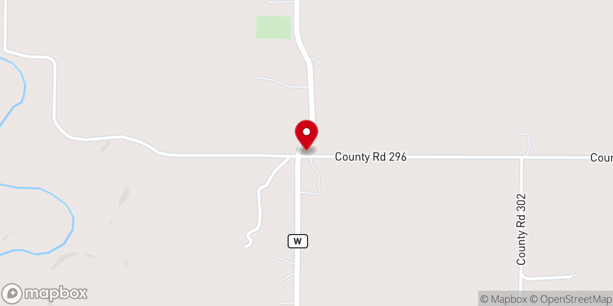 Map showing location of Hope United Church of Christ