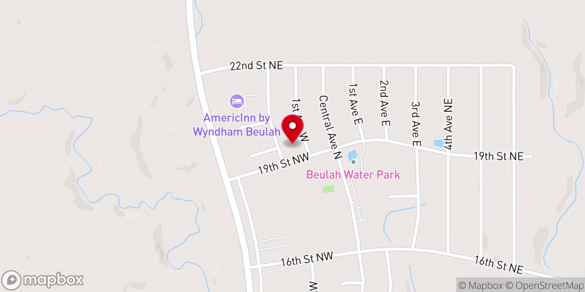 Map showing location of Prince of Peace Lutheran Church