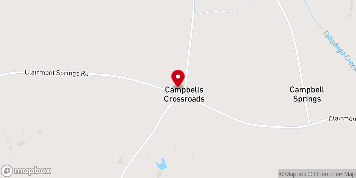 Map showing location of Mineral Springs United Methodist Church