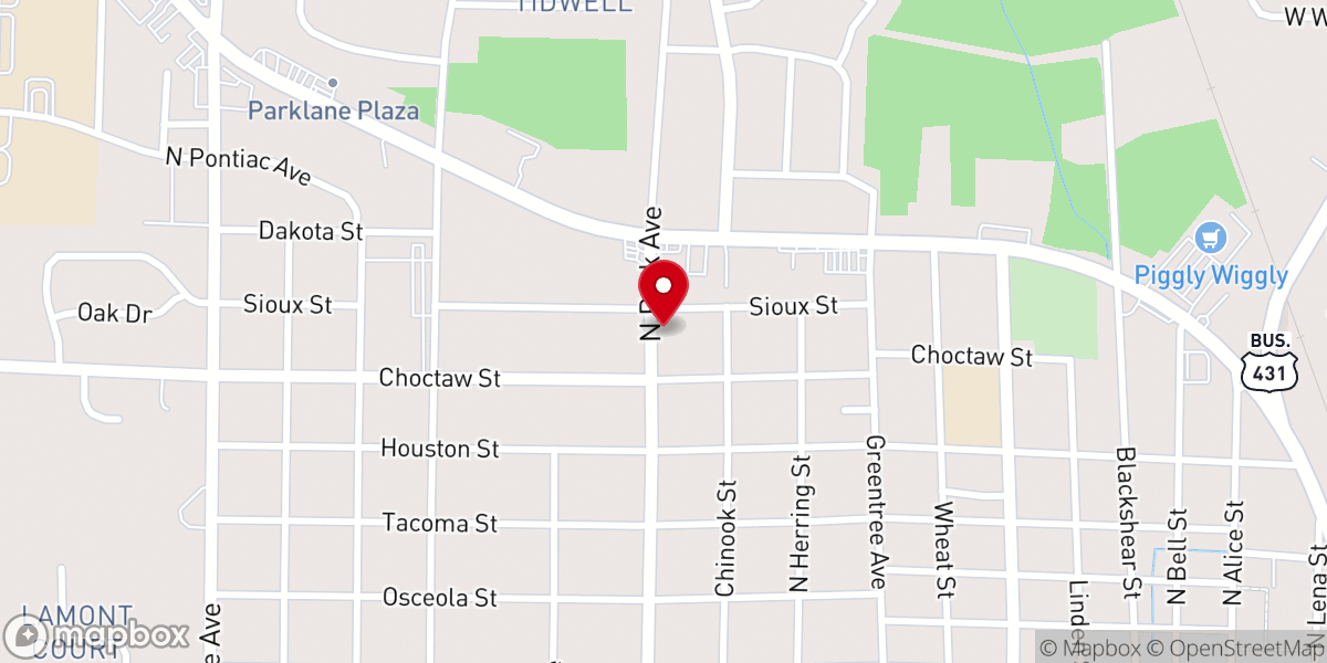 Map showing location of New Life Church