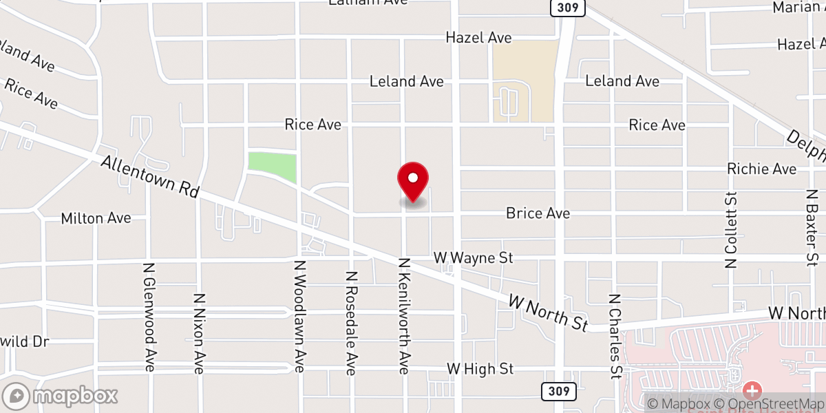 Map showing location of New Beginning Ministries