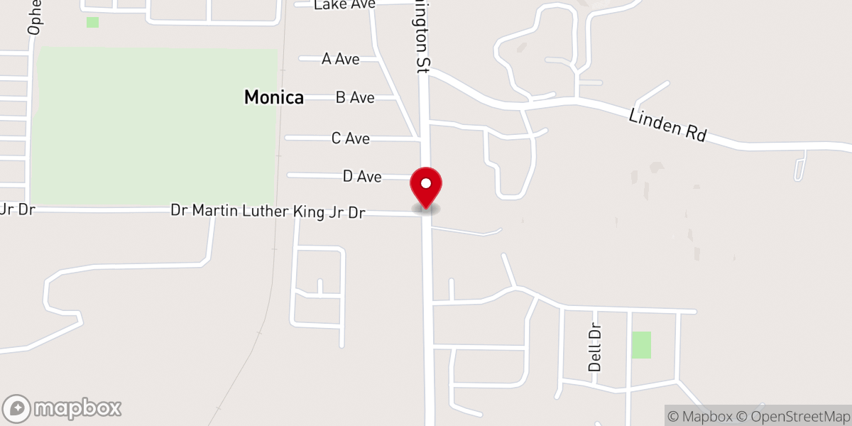 Map showing location of Church of God Family Life Center