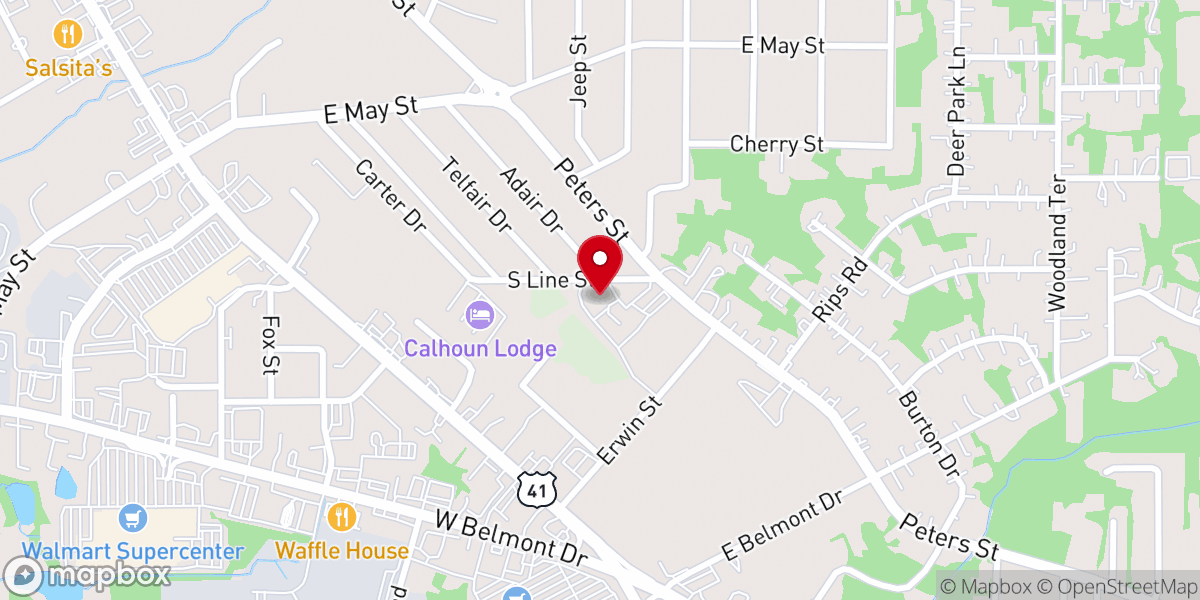 Map showing location of Grace Church Food Bank