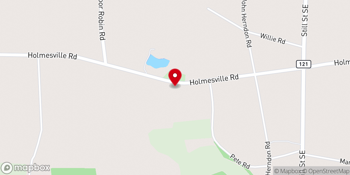 Map showing location of Memorial Freewill Baptist Church