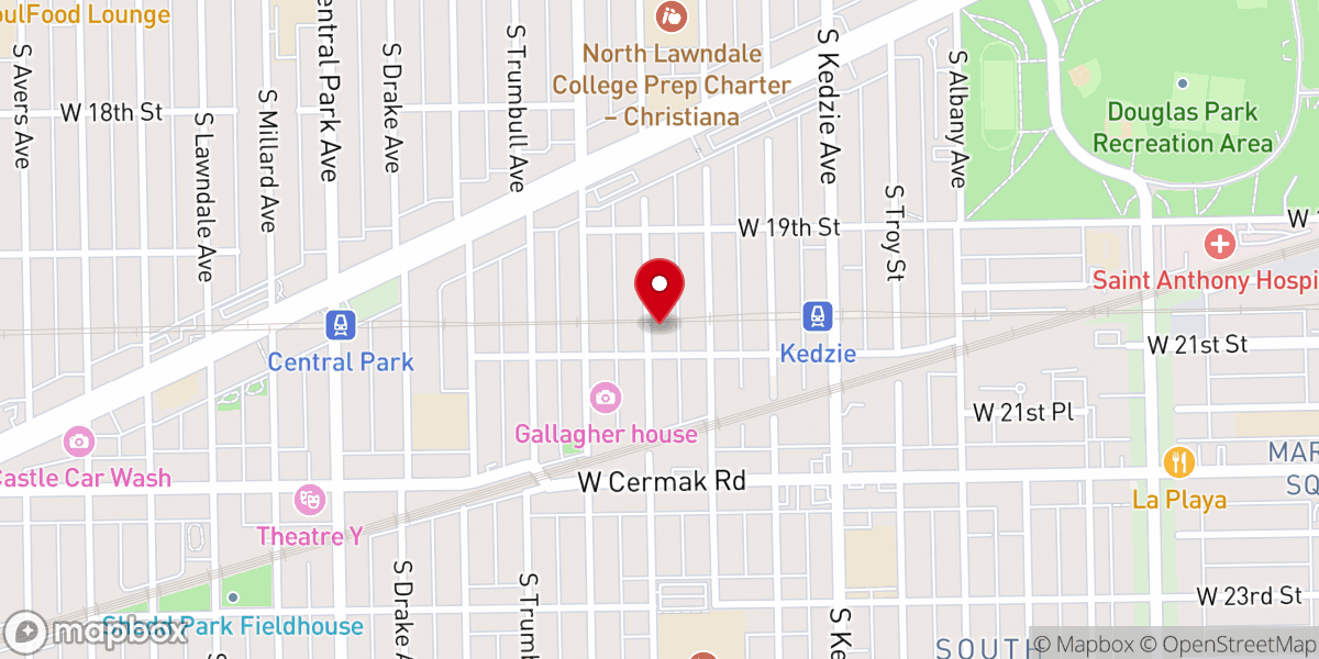 Map showing location of Community Missionary Baptist Church