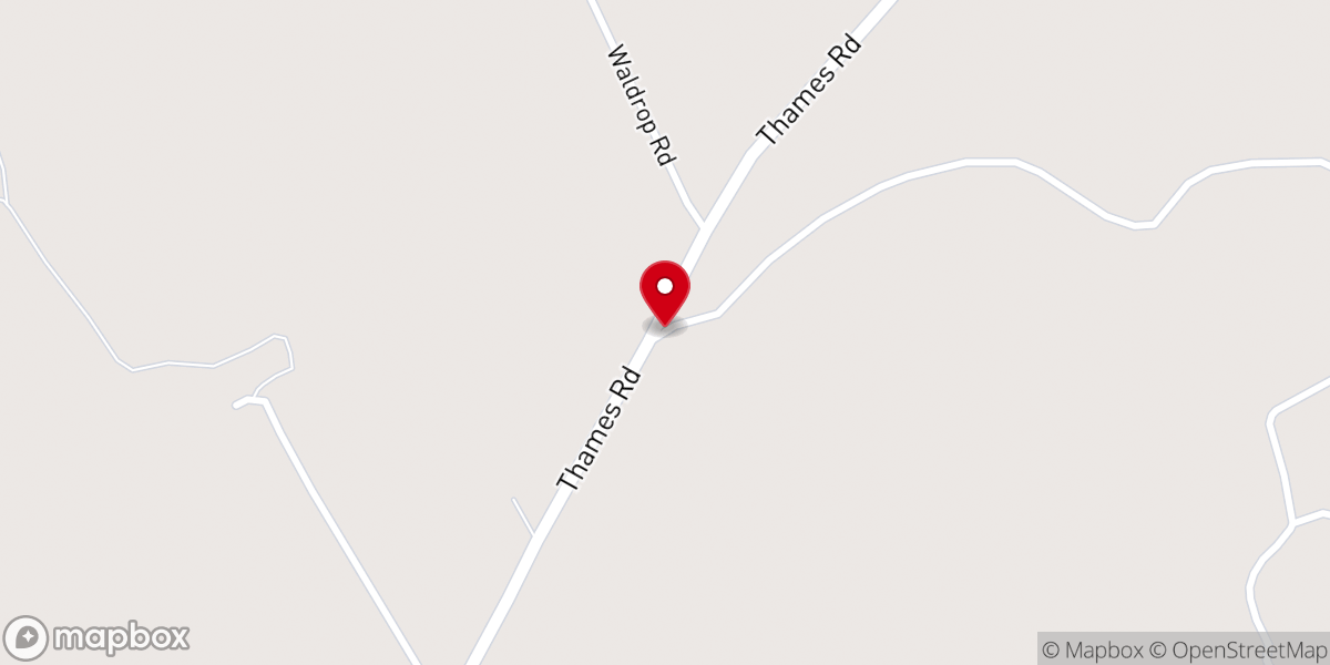 Map showing location of Bethlehem United Methodist Church