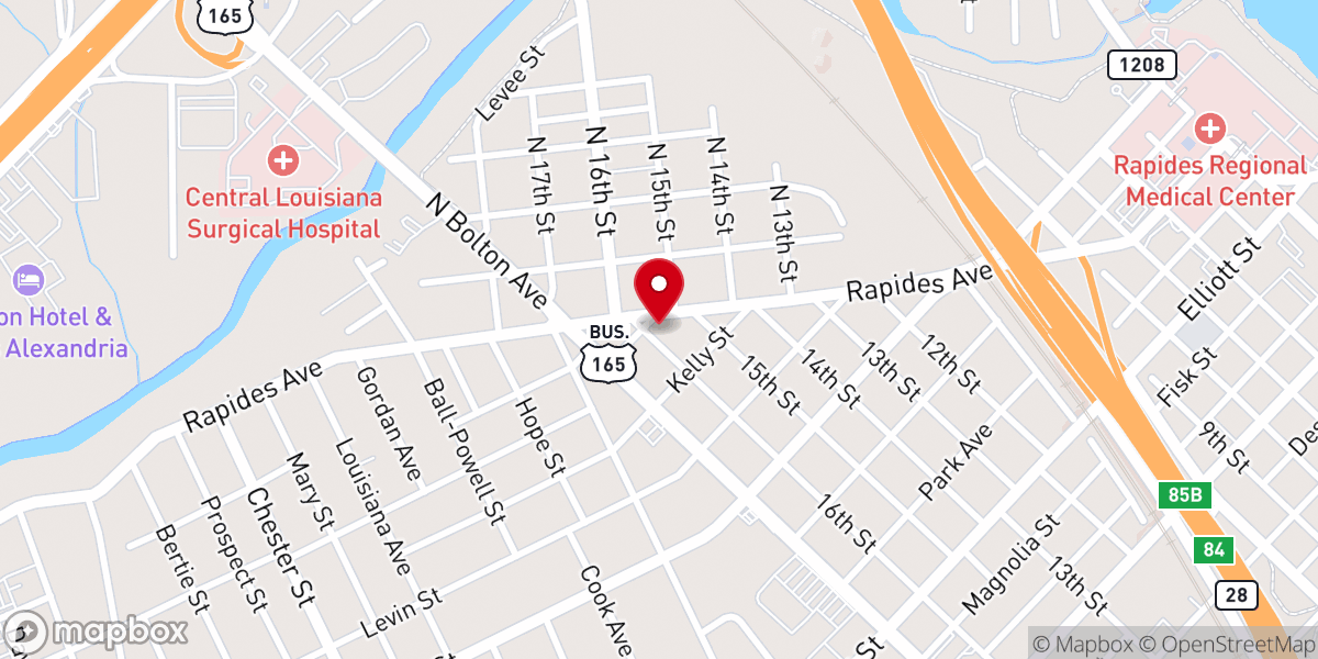 Map showing location of Mt. Zion Baptist Church, Inc.
