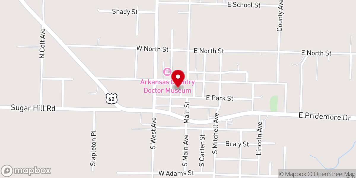 Map showing location of Sts. Peter and Paul Parish building