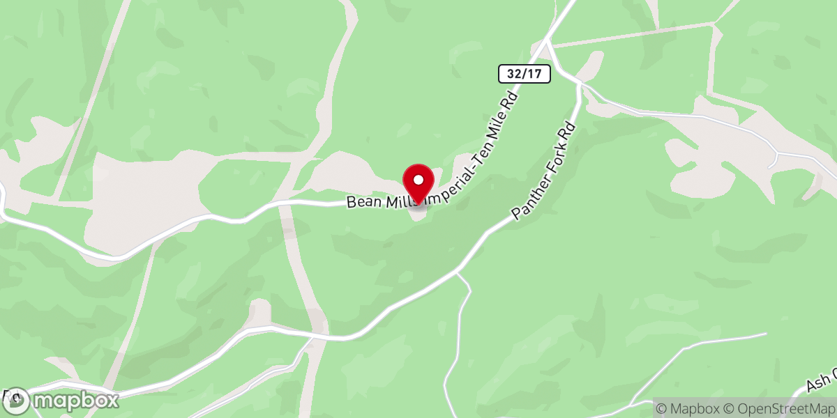 Map showing location of Cutright Chapel Church