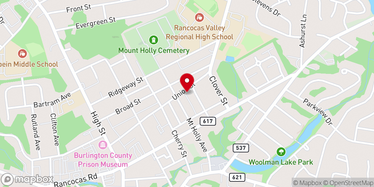 Map showing location of Broad St Baptist Church