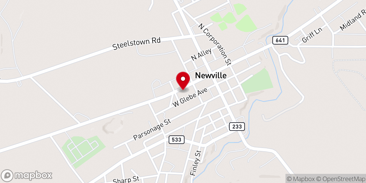 Map showing location of Wesleyan Bible Church
