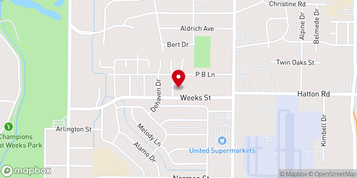 Map showing location of Wesley United Methodist Church
