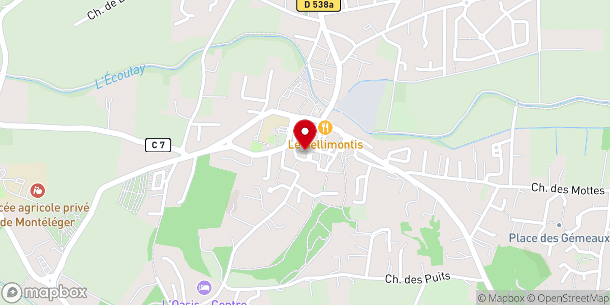 Map showing location of Eglise Réformée
