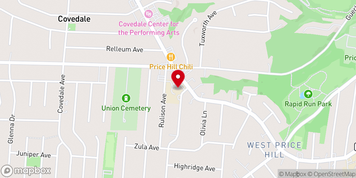 Map showing location of St Teresa of Avila Catholic Church