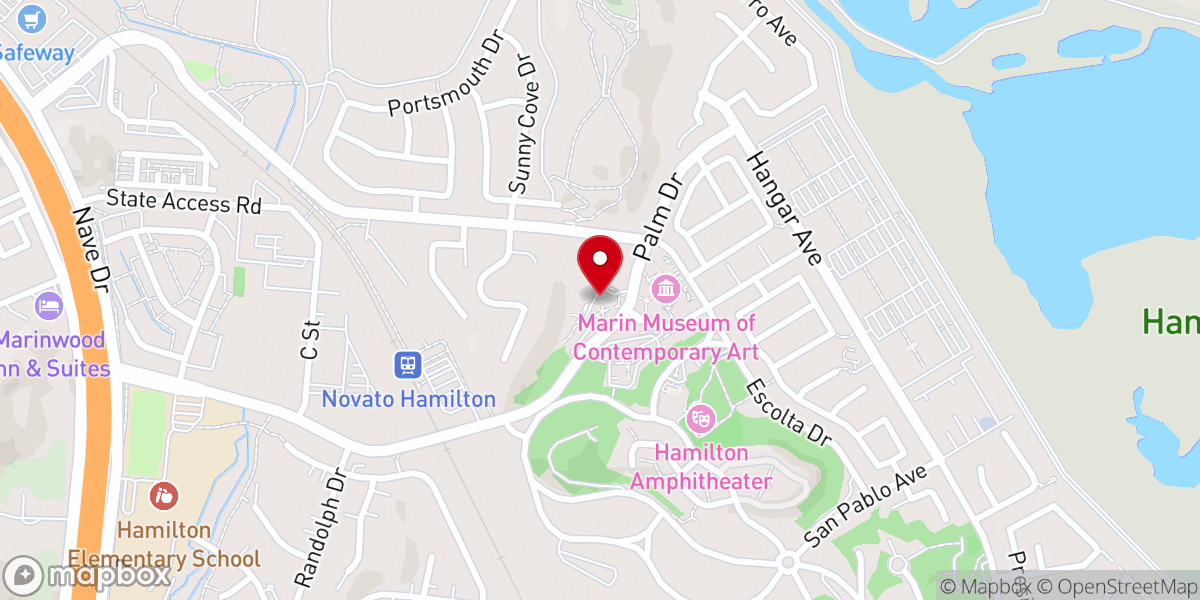 Map showing location of Unity In Marin & Hamilton Montessori School