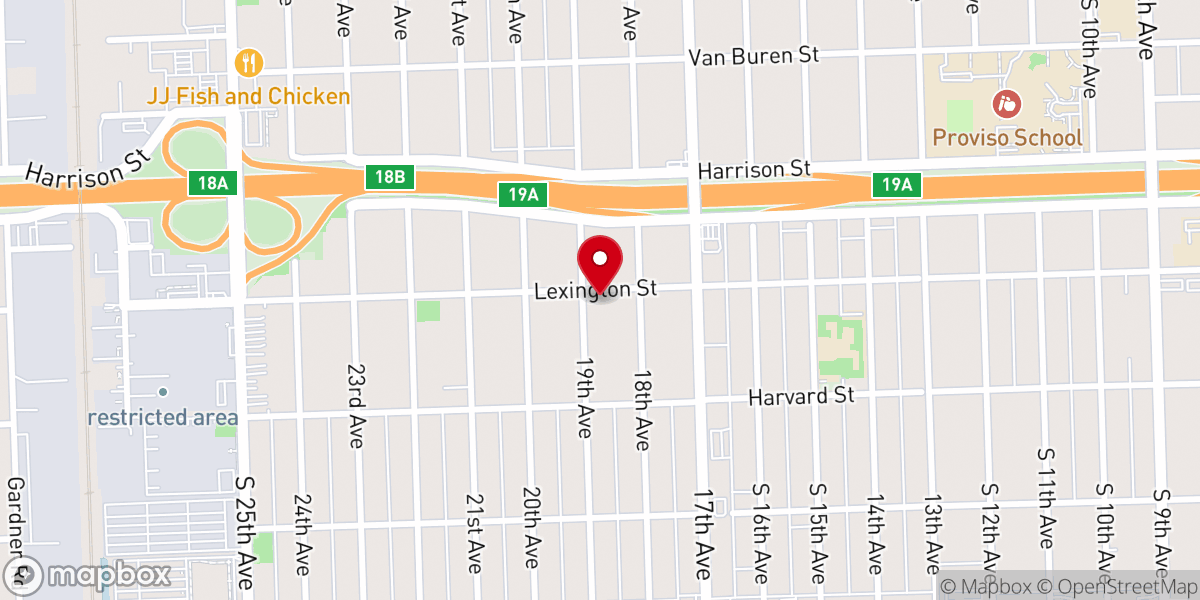 Map showing location of Maywood Community Seventh-day Adventist Church