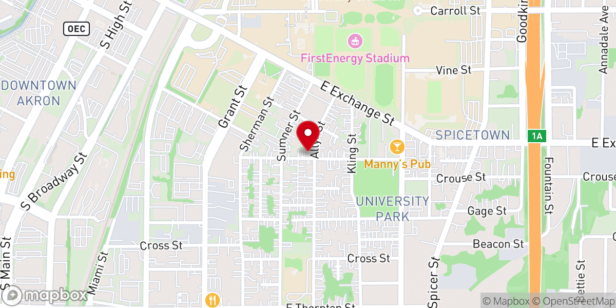 Map showing location of Free Gospel Church