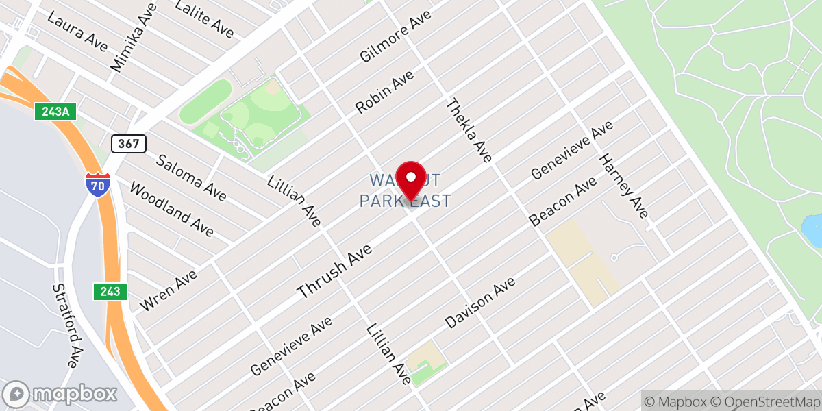 Map showing location of Ephesus Missionary Baptist Church