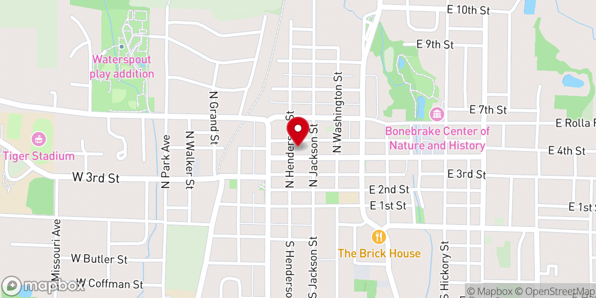 Map showing location of Salem Christian Church