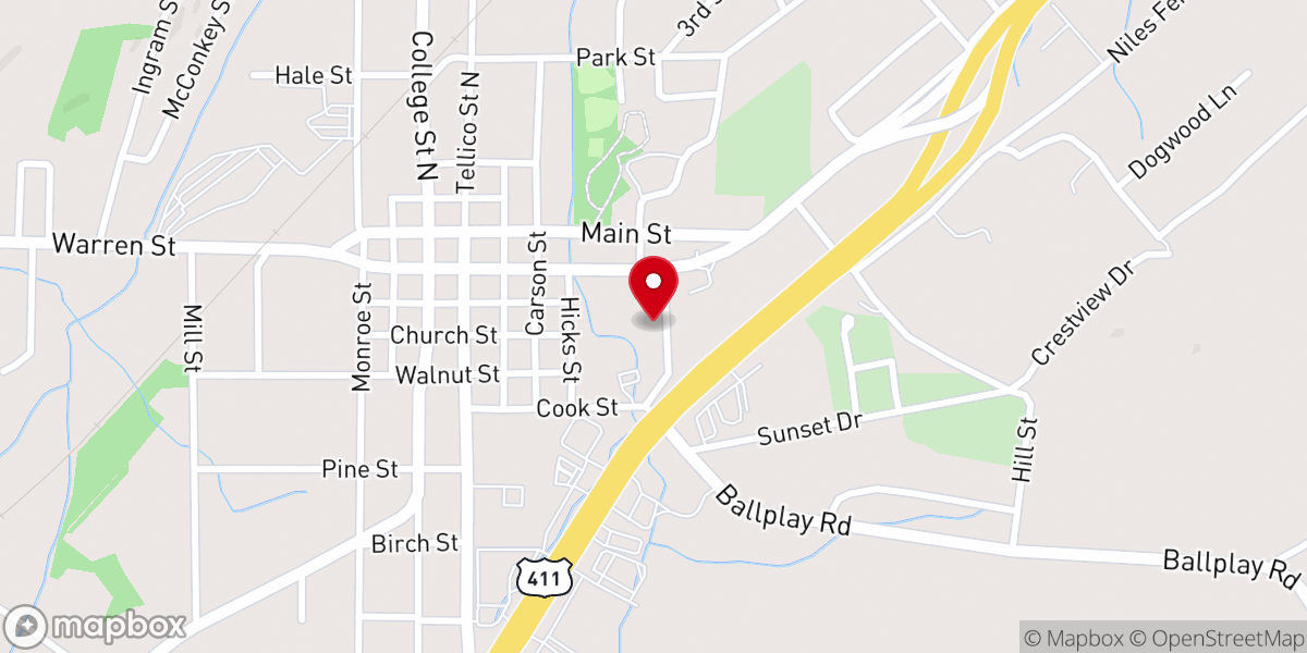 Map showing location of Journey of Faith Fellowship Church