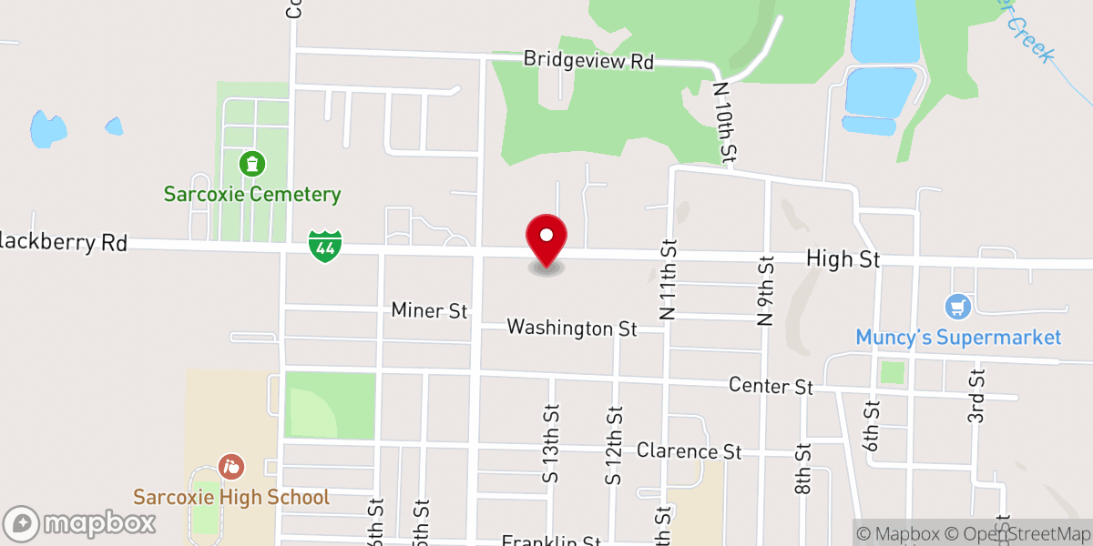 Map showing location of Calvary Baptist Temple
