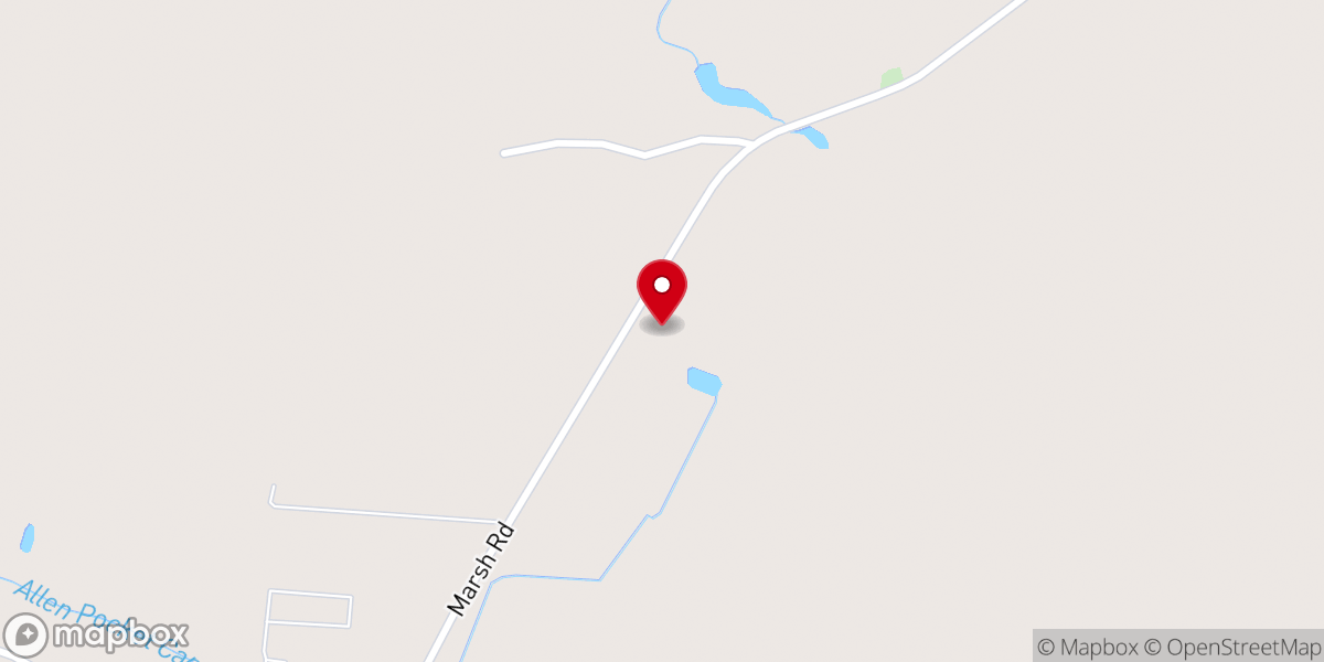 Map showing location of Black Swamp Church