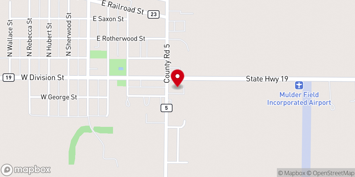 Map showing location of Bethany Elim Lutheran Church
