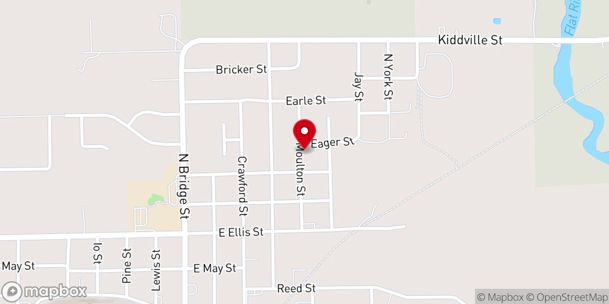 Map showing location of Grace Bible Chapel