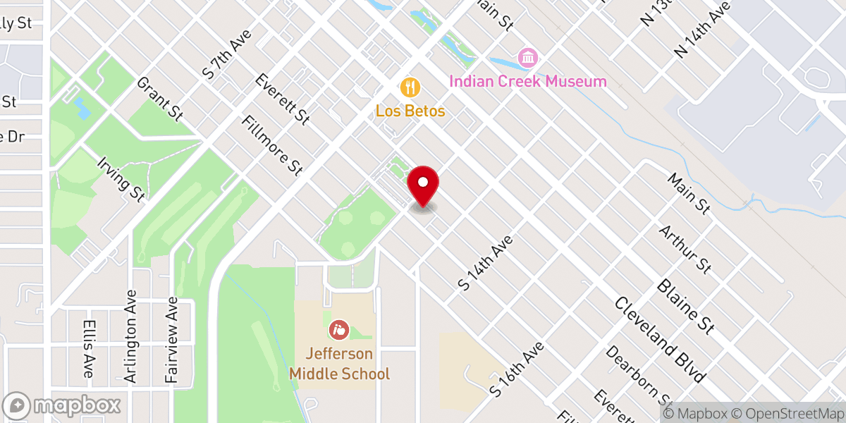 Map showing location of Caldwell 4th Ward