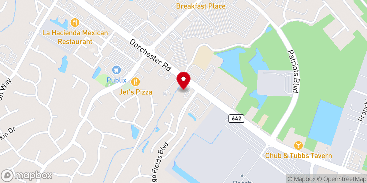 Map showing location of Christ Community Lutheran Church