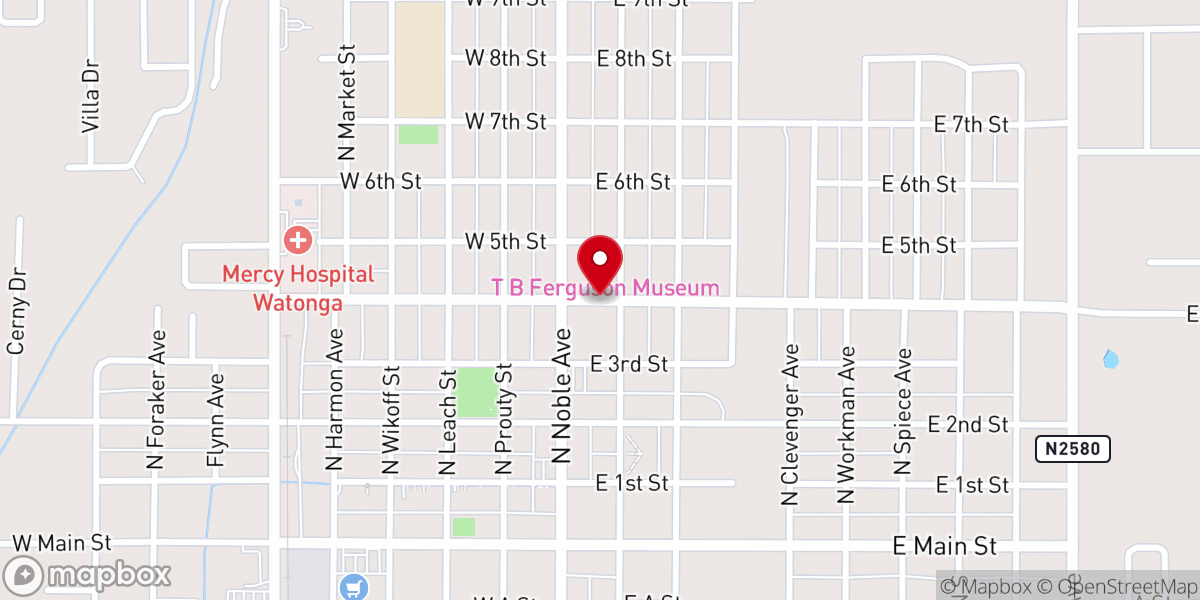 Map showing location of United Meethodist Church