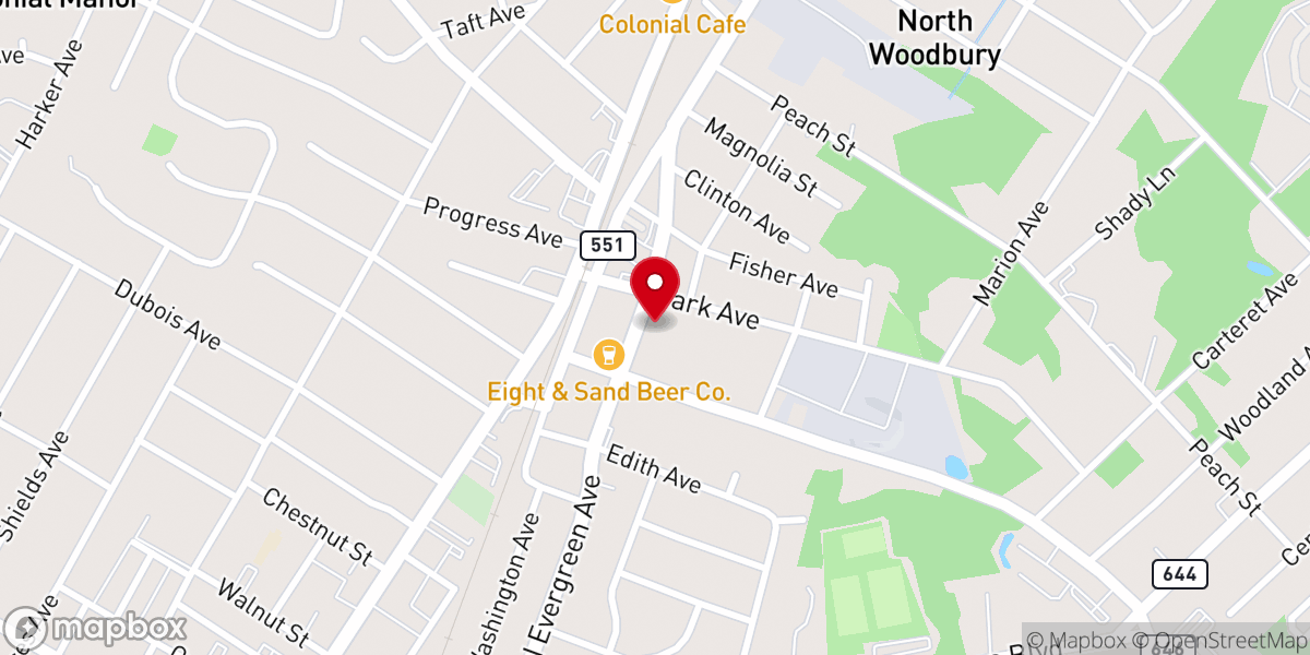 Map showing location of North Baptist Church