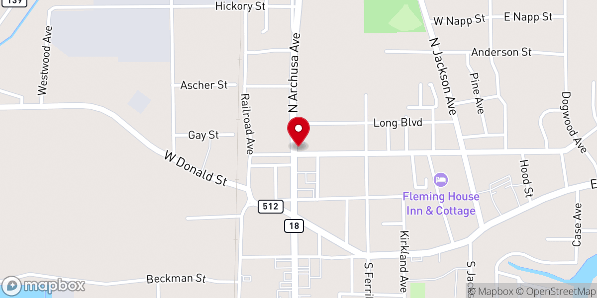 Map showing location of Quitman City Police Department
