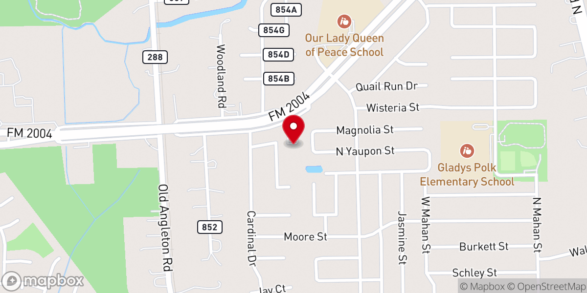 Map showing location of Grace Community Fellowship of Brazosport