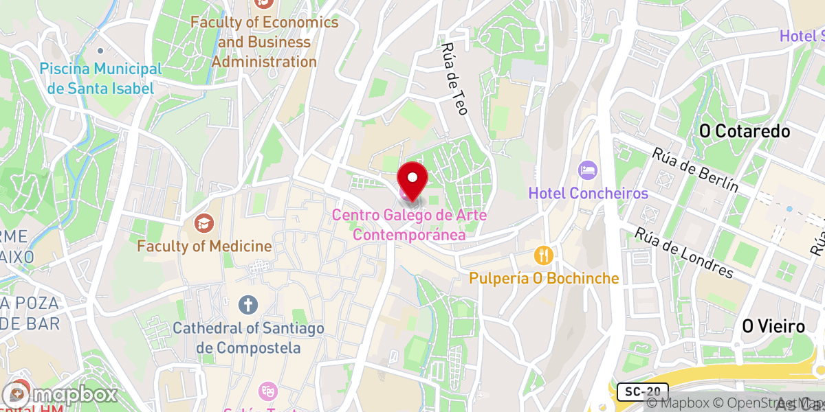 Map showing location of Centro Galego de Arte Contemporáneo