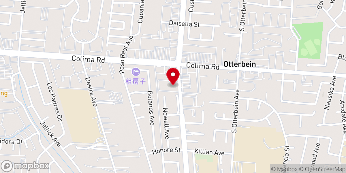 Map showing location of Bell Memorial United Methodist Church