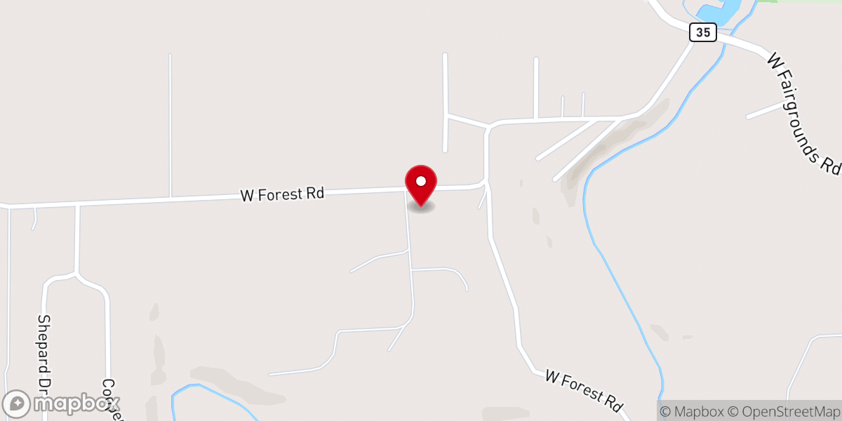 Map showing location of Deer Ridge Ministries
