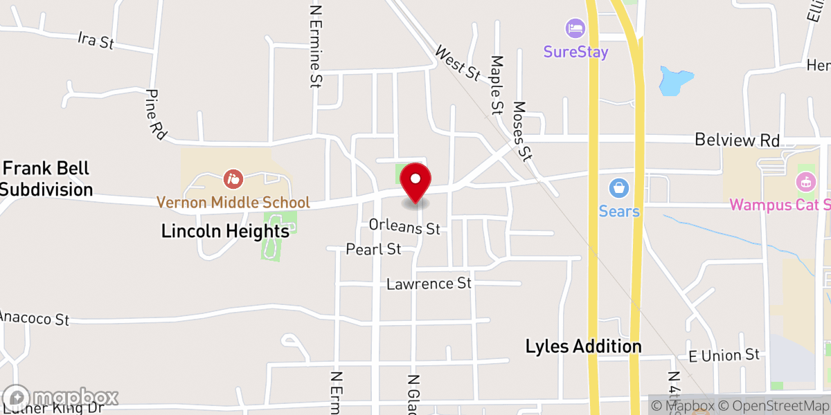 Map showing location of Greater Bethel AME Church
