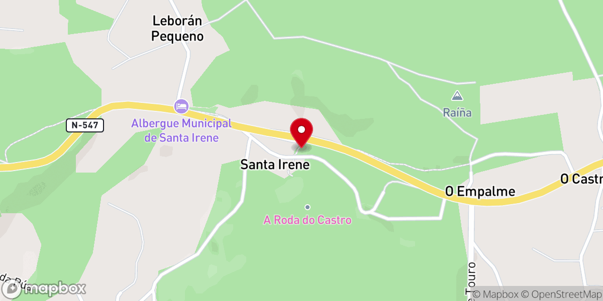 Map showing location of Ermita de Santa Irene