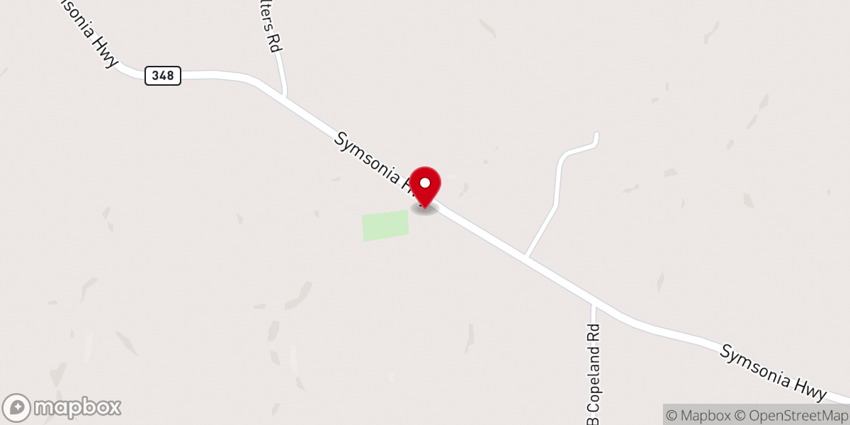 Map showing location of New Harmony Baptist Church