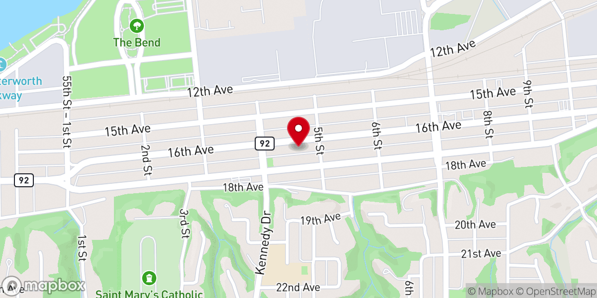 Map showing location of Community Outreach Worship Center