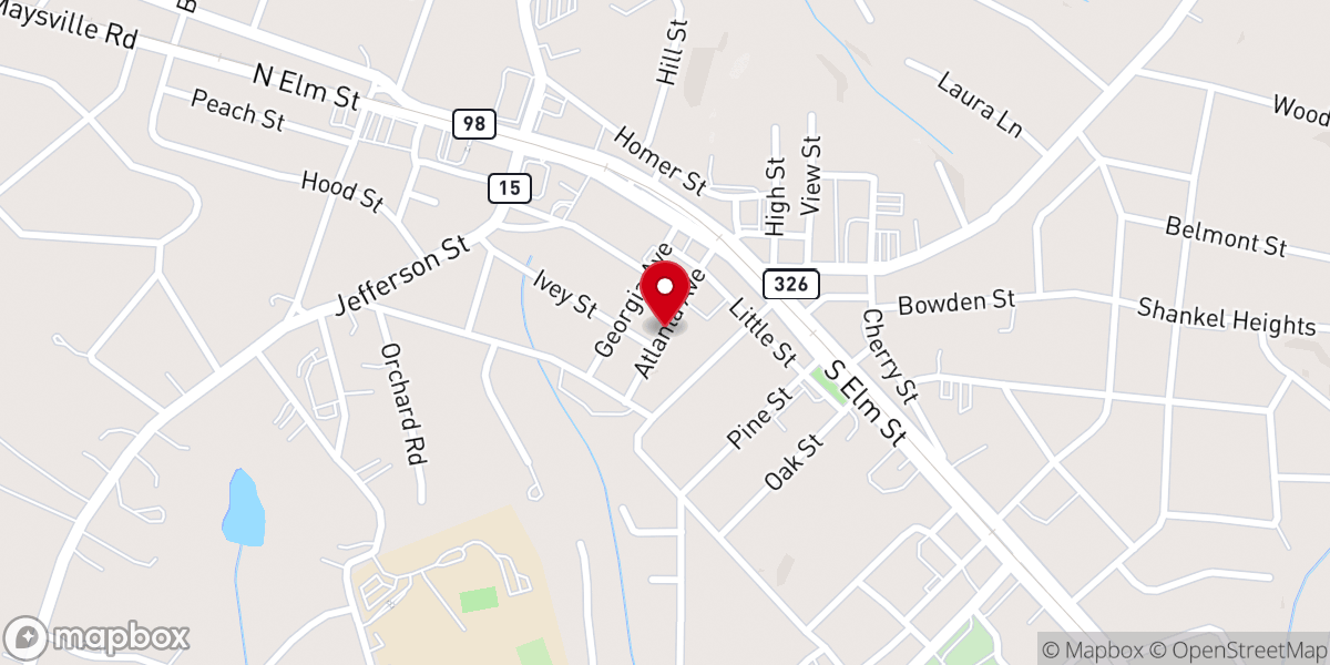 Map showing location of Banks Jackson Food Bank Inc