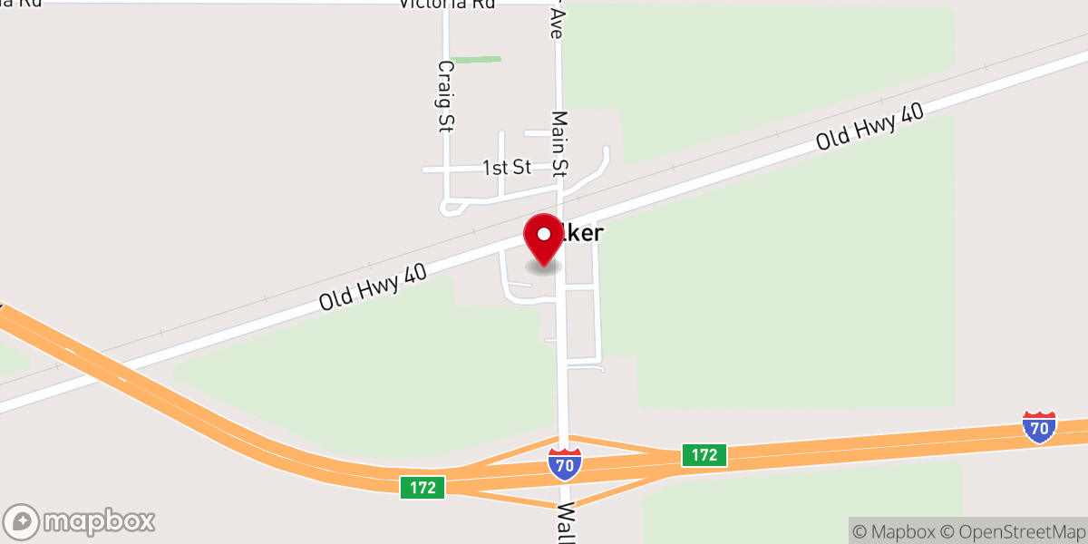 Map showing location of St. Ann Catholic Church